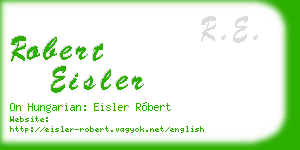 robert eisler business card
